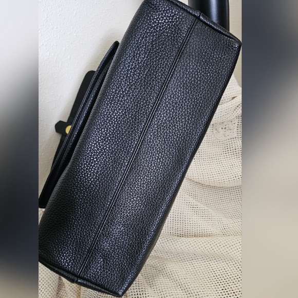 Fossil Kinley Cowhide Black Pebbled Leather Shopper Bag - Picture 11 of 16